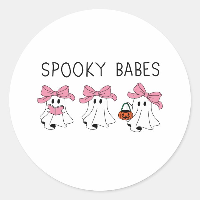 Adesivo Spooky babes cute ghost (Frente)