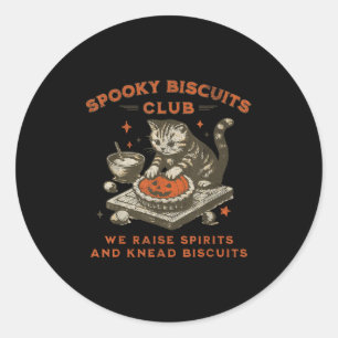 Adesivo Spooky Biscuits Club Cat, Dia de as Bruxas engraça