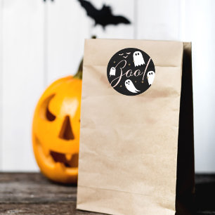 Adesivo Spooky Boo! Halloween Ghost & Bats Black