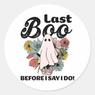Adesivo Spooky Bride Floral Ghost Wedding Bachelorette Hal