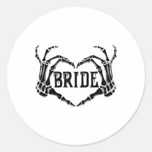 Adesivo Spooky Bride Skeleton Mãos Noivado Hal Casado