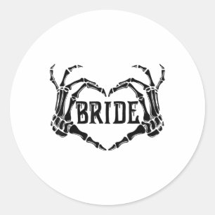 Adesivo Spooky Bride Skeleton Mãos Noivado Hal Casado