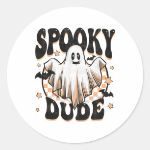 Adesivo Spooky Dude Groovy Ghost Halloween Kids Bo