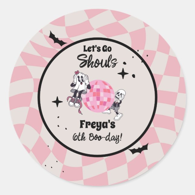 Adesivo Spooky Ghoul Halloween Any Age Birthday  (Frente)