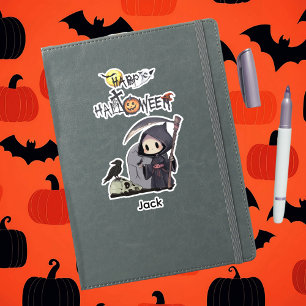 Adesivo Spooky Grim Reaper Graveyard Crow Gothic Halloween