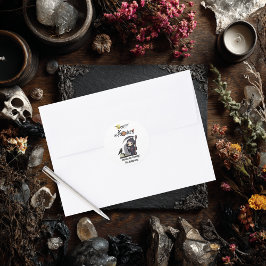 Adesivo Spooky Grim Reaper Graveyard Crow Gothic Halloween