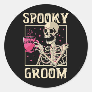 Adesivo Spooky Groom Skeleton Halloween Solteiro P