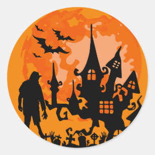 Adesivo Spooky Haunted House Sticker