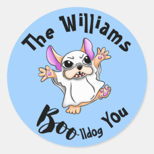 Adesivo "Spooky Hugs": Bom Dia das Bruxas do Bulldog Franc