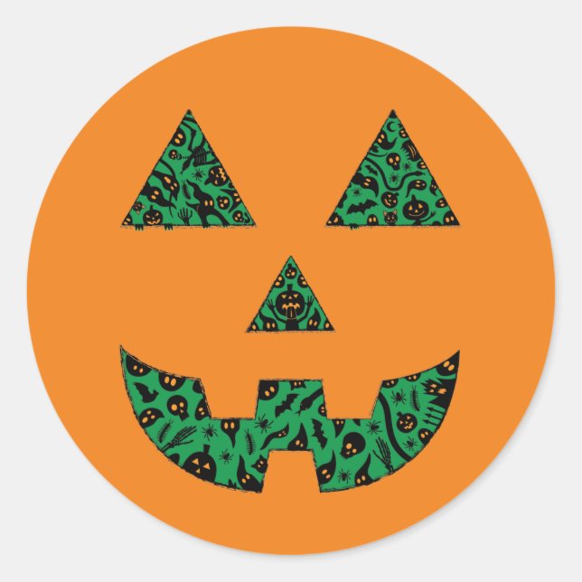 Adesivo Spooky Pumpkin Silhouette (Frente)