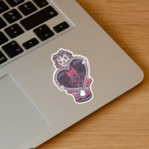 Spooky Rag Doll Yarn Hair Big Black Heart Red Bow