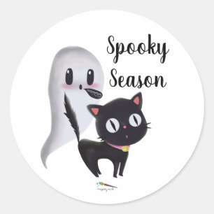 Adesivo Spooky Season   Black Halloween Cat