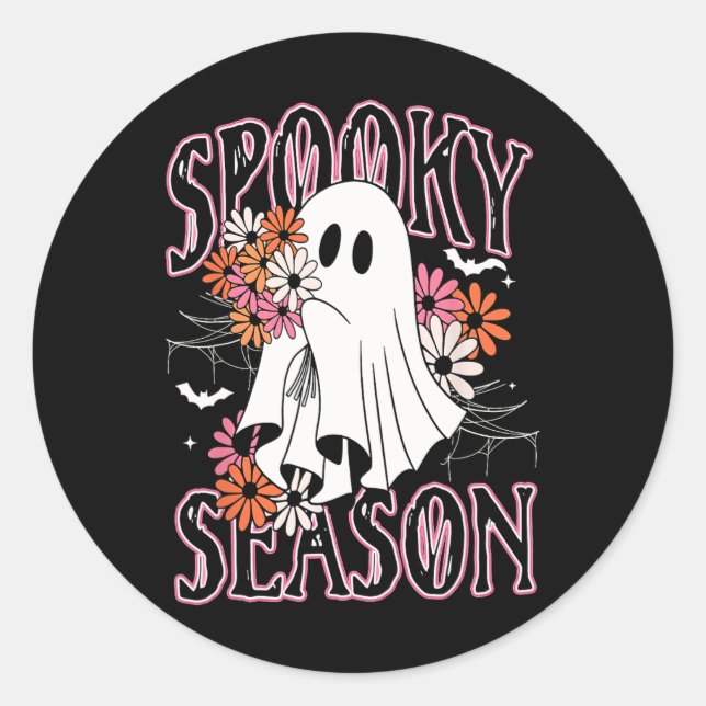 Adesivo Spooky Season Cute Ghost Halloween (Frente)