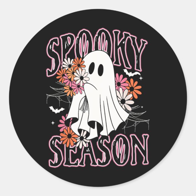 Adesivo Spooky Season Cute Ghost Halloween (Frente)