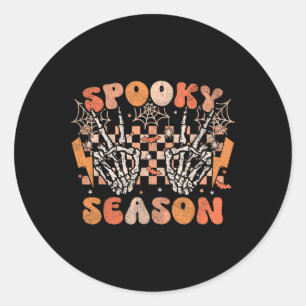 Adesivo Spooky Season Halloween Skeleton Costume Retro Gro