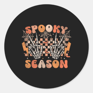 Adesivo Spooky Season Halloween Skeleton Costume Retro Gro
