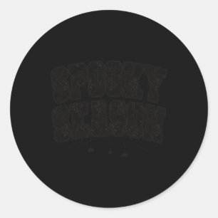 Adesivo Spooky Season Halloween Spider Webs Varsity Text W