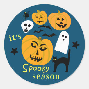 Adesivo Spooky Season Pumpkins Ghost Bat HELLOWEEN