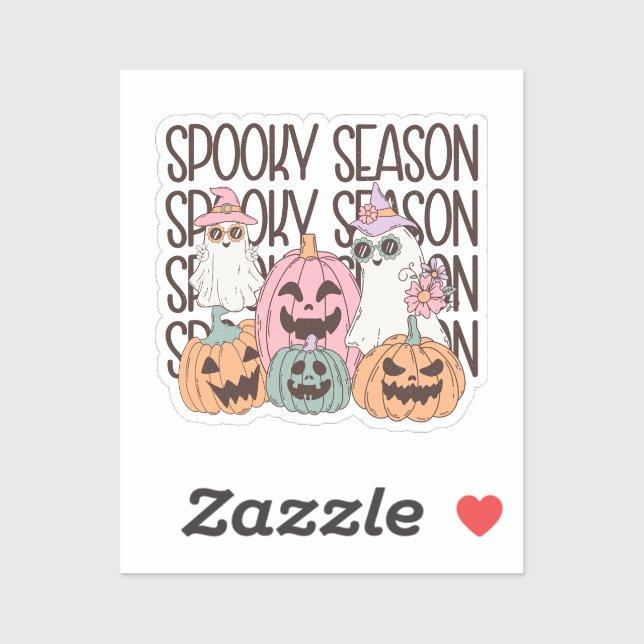Adesivo Spooky Season Retro Groovy (Folha)