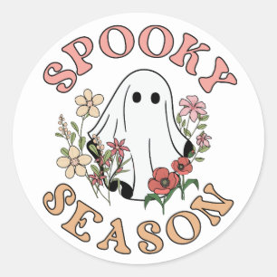 Adesivo Spooky Season Retro Halloween Groovy Ghost