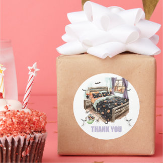 Adesivo Spooky Sleepover Obrigado Stickers