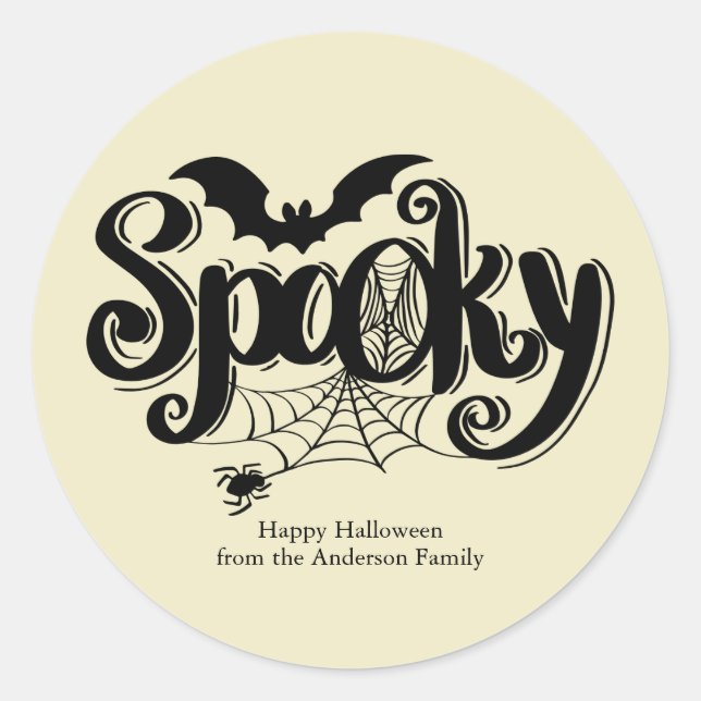 Adesivo Spooky Spiderweb Halloween (Frente)