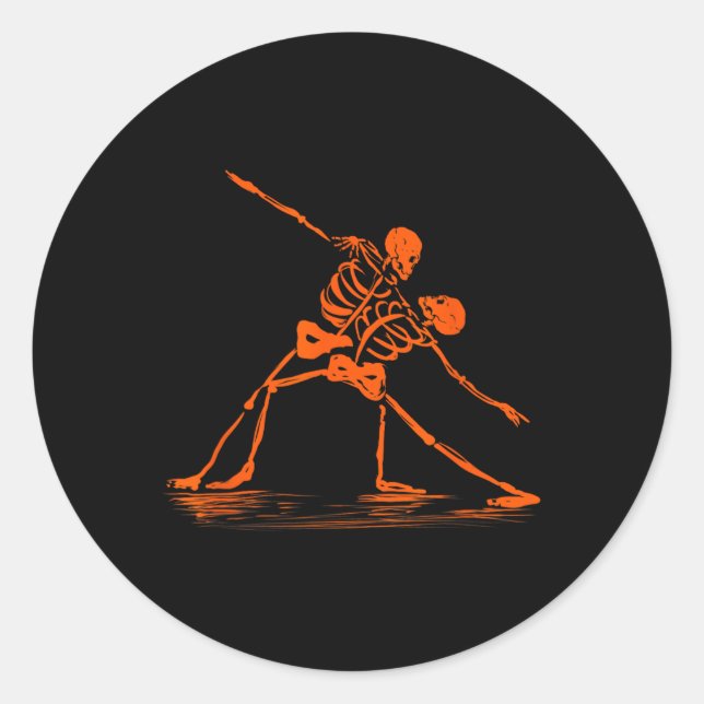 Adesivo Spooky Spooknut Dancing Skeletons Memória (Frente)