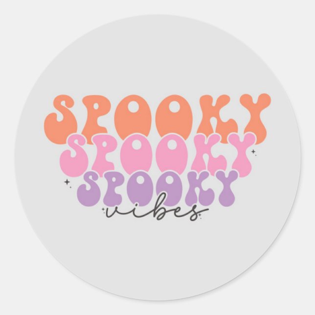 Adesivo Spooky Spooky Vibes Spooky (Frente)