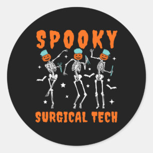 Adesivo Spooky Surgical Tech Skeleton Dancing Surgical Hal