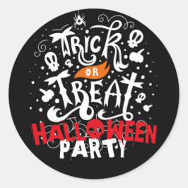 Adesivo Spooky Trick ou Trate o Partido do Halloween