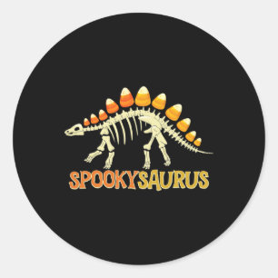 Adesivo Spookysaurus Candy Corn Dinossauro Esqueleto Feliz