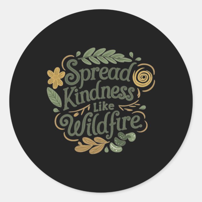 Adesivo Spread Kindness - Vinheta de Afirmação Positiva (Frente)