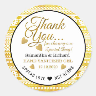 Adesivo Spread Love Dourado Aztec Tribal Patterno Obrigado