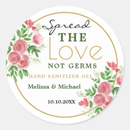 Adesivo Spread Love Hand Sanitizer Floral Weding Favor C