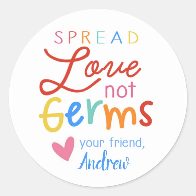Adesivo Spread Love Hand Sanitizer Sticker (Frente)