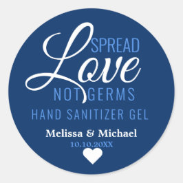 Adesivo Spread Love Not Germs Sanitizer Blue WednFavor