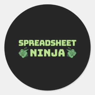 Adesivo Spreadsheet ninja classic round sticker