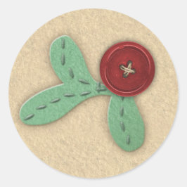 Adesivo Sprig Faux Felt & Embroidery Estilizado Holly