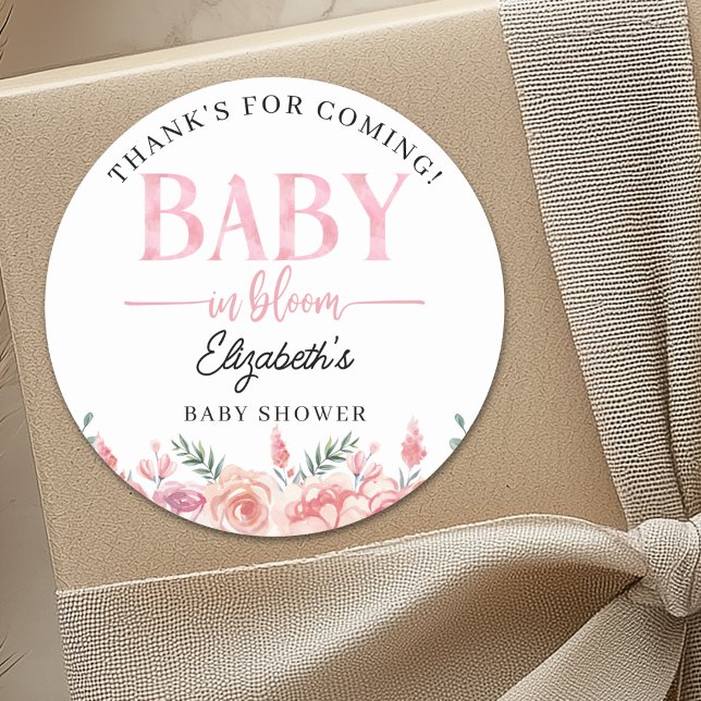 Adesivo Spring Baby Shower – Baby in Bloom (Criador carregado)