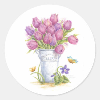 Adesivo Spring Tulip Pail Stickers