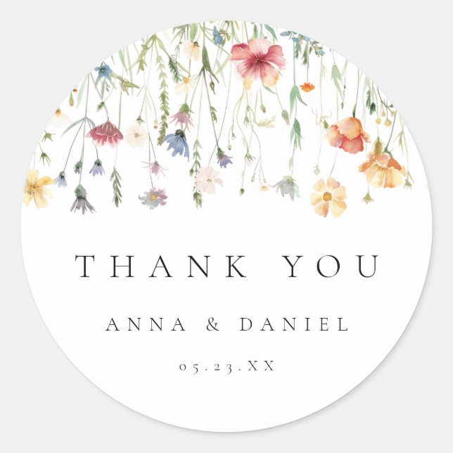 Adesivo Spring Wildflower Wedding (Frente)