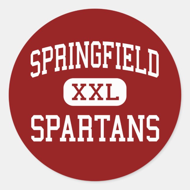 Adesivo Springfield - Spartans - Segundo grau - Akron Ohio (Frente)
