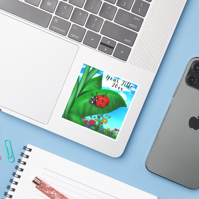 Adesivo Springtime Ladybug (Notebook com iPhone)
