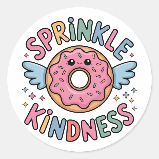 Adesivo Sprinkle Kindness | Rosquinha (Frente)