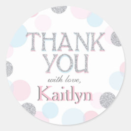 Adesivo Sprinkle Pontos Obrigado Rótulo