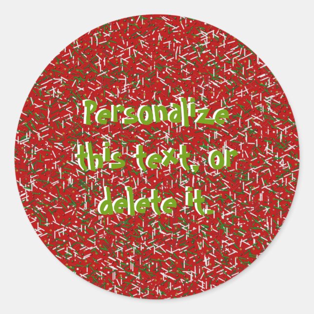Adesivo Sprinkles doces com Bolinhas STICKERS, Vermelho (Frente)