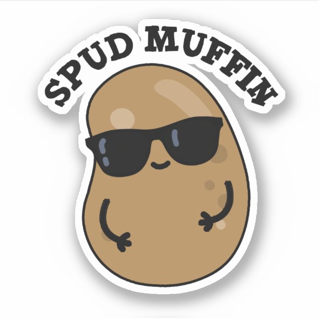 Adesivo Spud Muffin Funny Potato Pun (Frente)