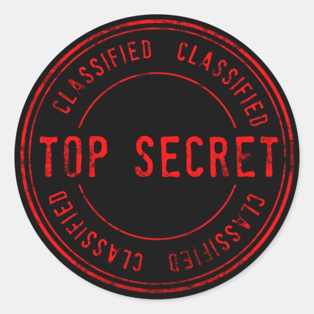 Adesivo Spy Surprise Festa de aniversário Top Secret Class (Frente)