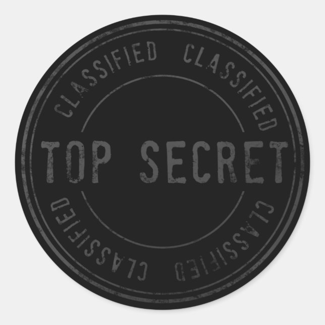 Adesivo Spy Surprise Festa de aniversário Top Secret Class (Frente)