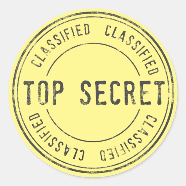 Adesivo Spy Surprise Festa de aniversário Top Secret Class (Frente)